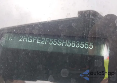 2025 Honda Civic Sport z USA, uszkodzony, nr VIN 2HGFE2F55SH563555